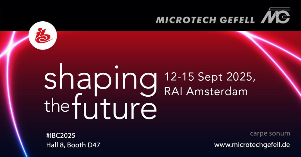 Microtech Gefell GmbH at the IBC in Amsterdam from September 12-15, 2025
