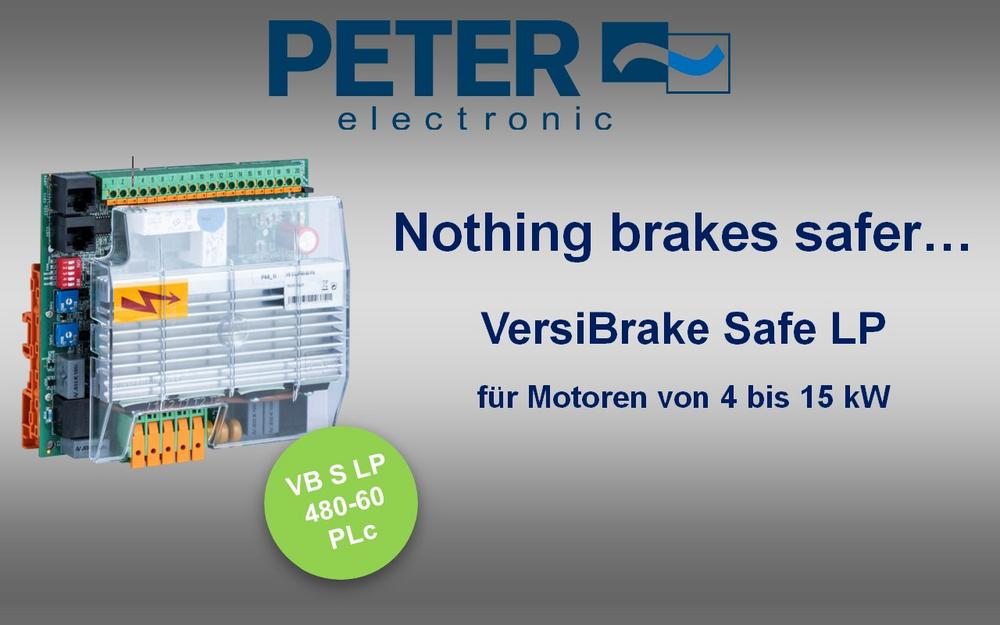 VersiBrake Safe LP 480-60 Plc: kompaktes Bremsgerät mit TÜV-zertifizierter Stillsetzung und intelligenter Bremsoptimierung