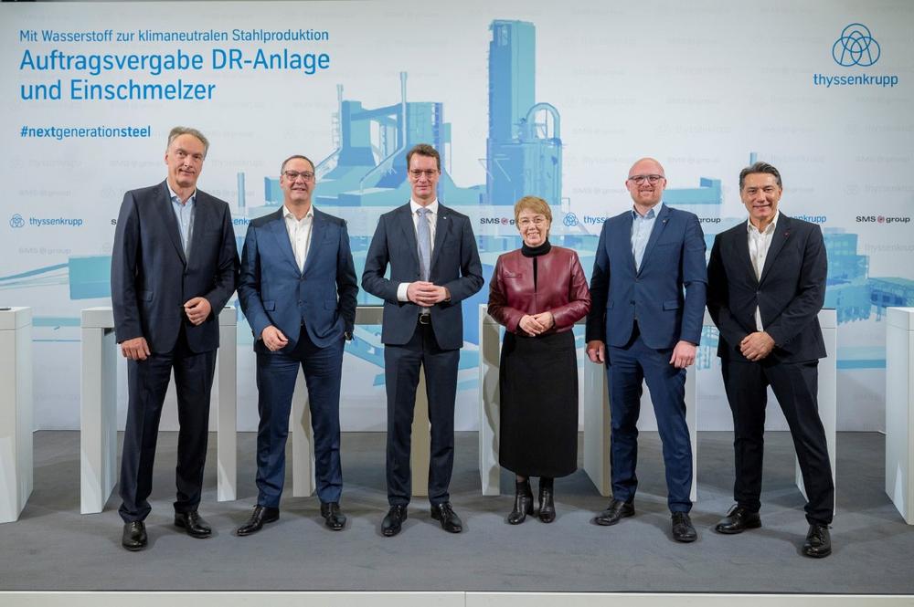 thyssenkrupp Steel vergibt Milliardenauftrag für Direktreduktionsanlage an SMS group: Start eines der weltweit größten industriellen Dekarbonisierungsprojekte