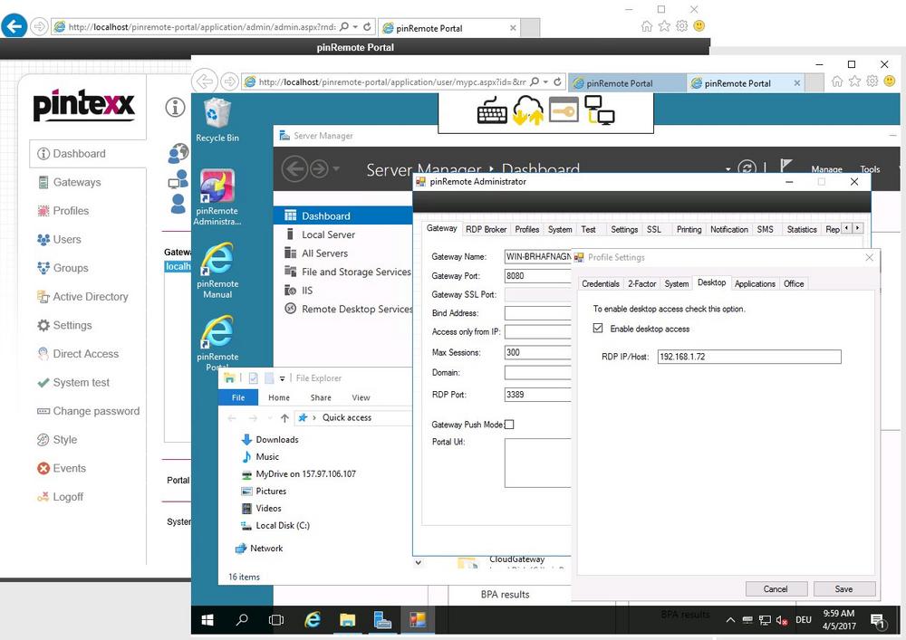 Neu: pinRemote 5.0 – Zugriff auf Unternehmens-Desktops und Windows-Anwendungen nur mit Browser