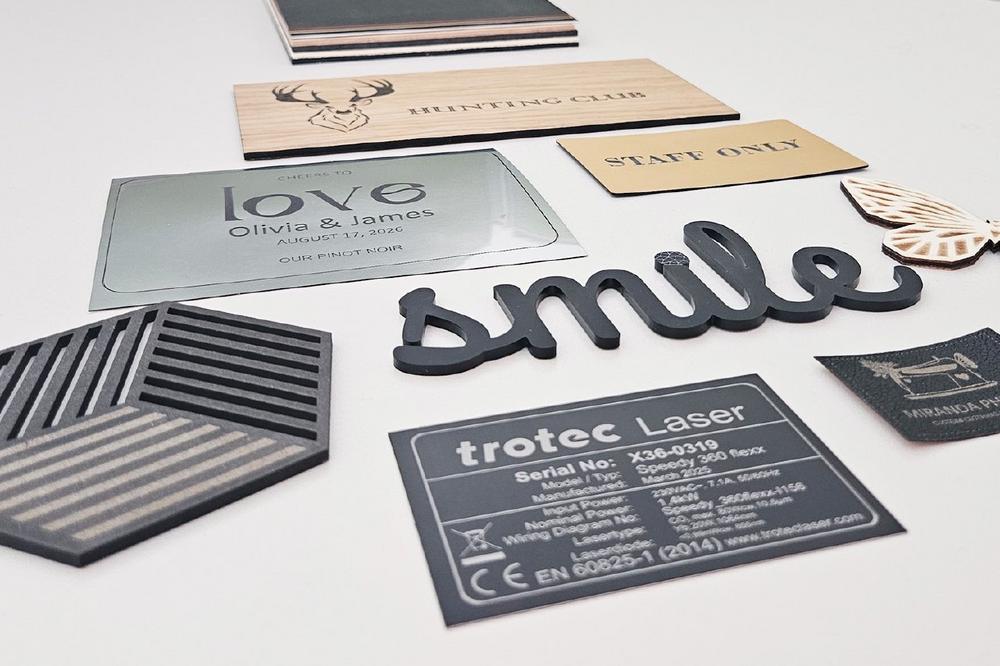 Trotec-lasermaterialen