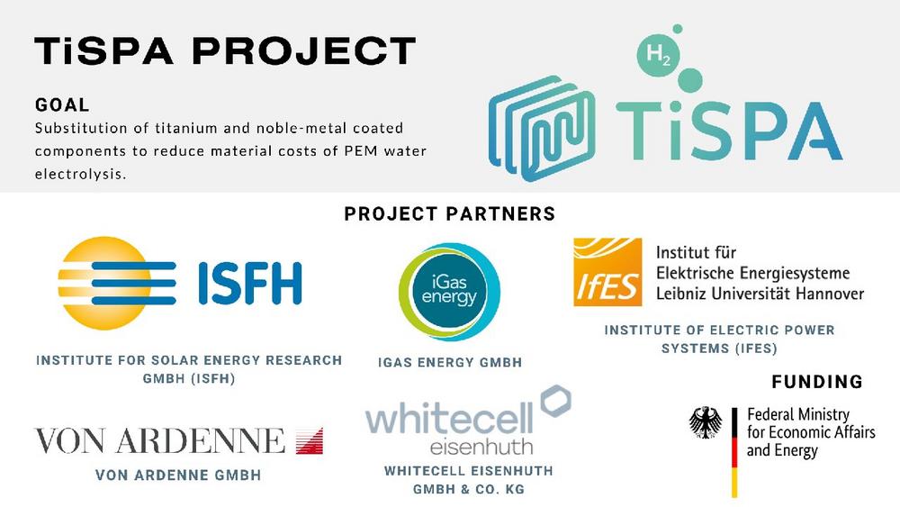 Project Launch TiSPA – Innovative Materials for PEM Water Electrolysis