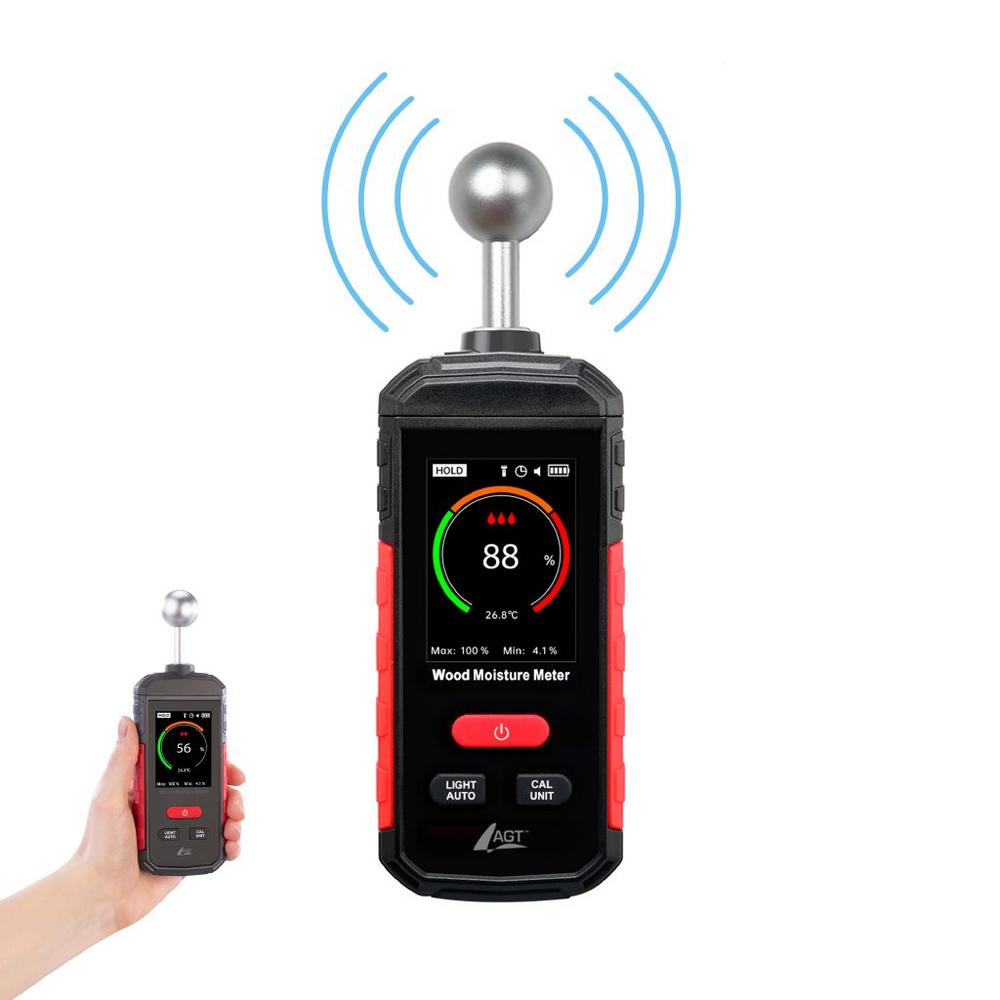 AGT Akku-Feuchtigkeits-Messgerät, nichtinvasive Messung, Farb-LCD, 5-40 mm