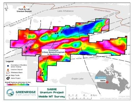 Greenridge Exploration erhält die Ergebnisse einer MobileMT-Flugvermessung über dem Uranprojekt Sabre im Athabasca-Becken in Saskatchewan