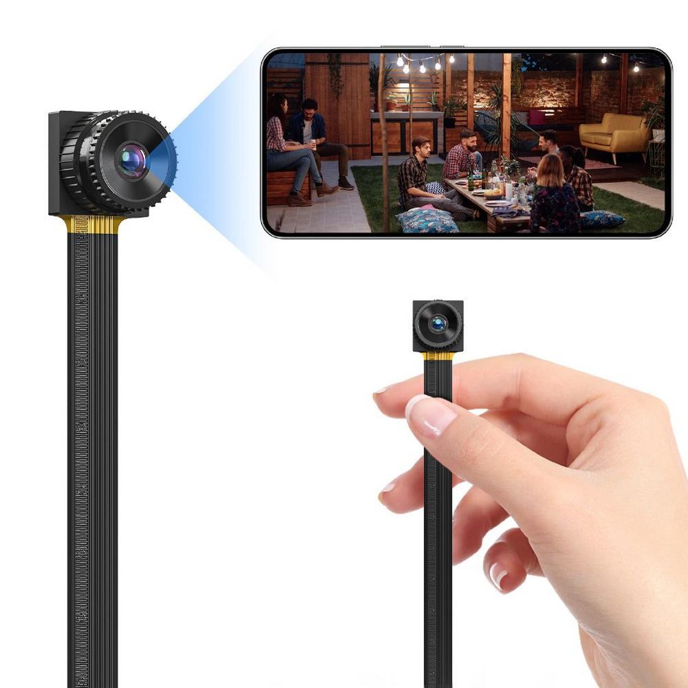 Somikon 2K-WLAN-Micro-Einbaukamera DV-345.mini, Bewegungserkennung, Mikrofon, 4 MP, App