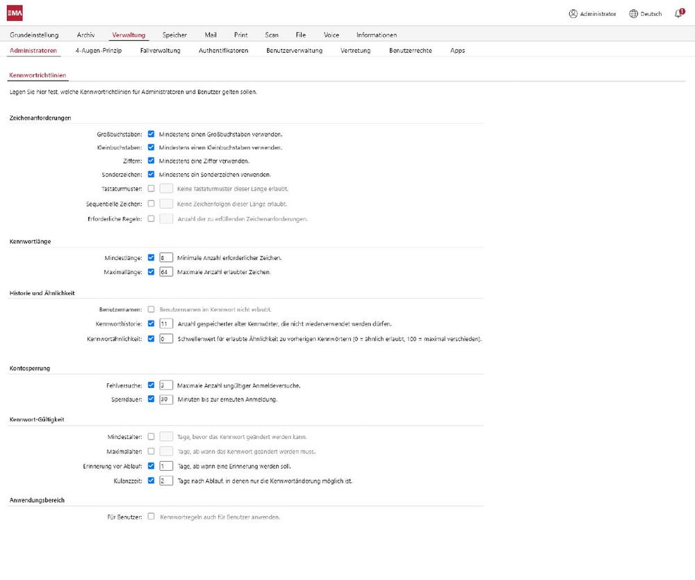 Brute-Force-Schutz für EMA-Administratorkonten: Update für das Live-Archiv von ARTEC IT Solutions