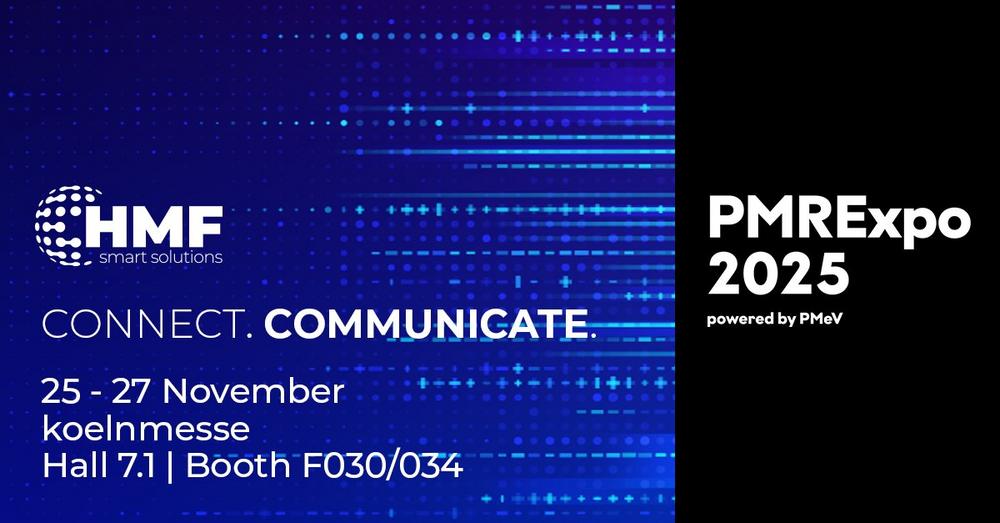 Besuchen Sie HMF Smart Solutions auf der PMRExpo 2025 in Köln!