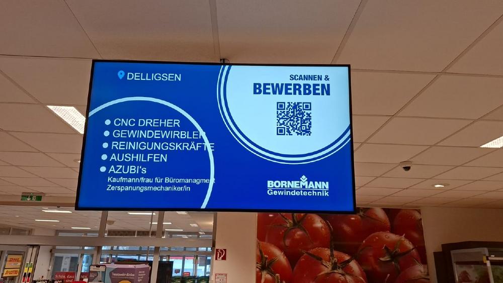 itworx-pro GmbH stattet weiteren REWE-Markt mit modernem Digital Signage System aus