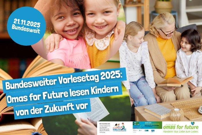 Bundesweiter Vorlesetag 2025: Omas for Future lesen Kindern von der Zukunft vor