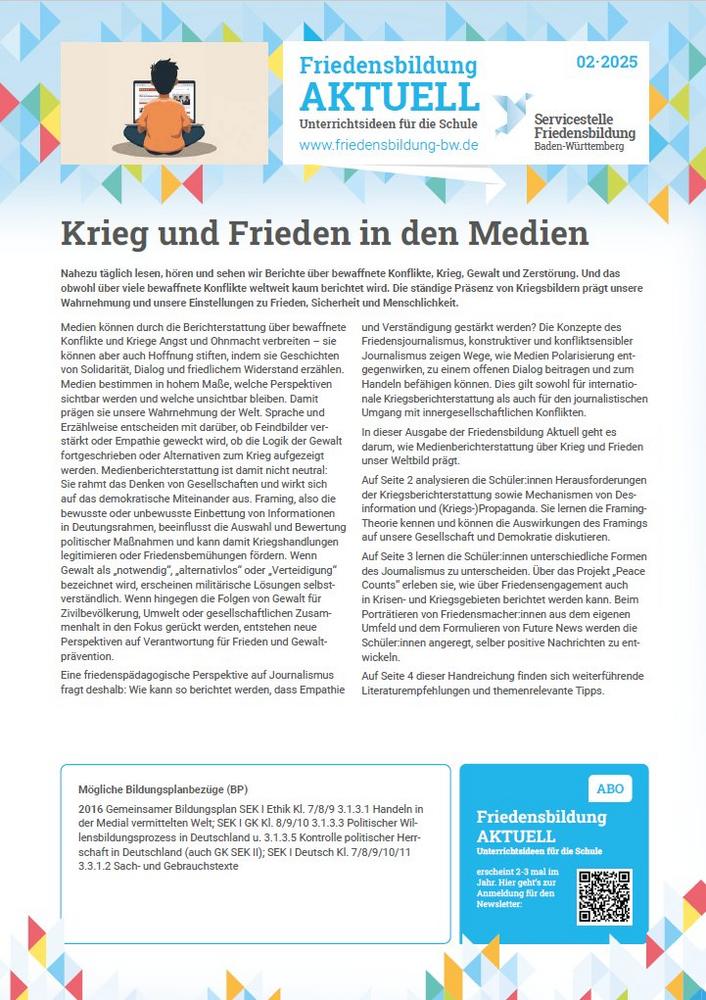 Krieg und Frieden in den Medien