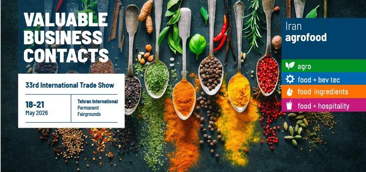 Welcome to Iran agrofood 2026 – Iran’s No. 1 annual business platform!