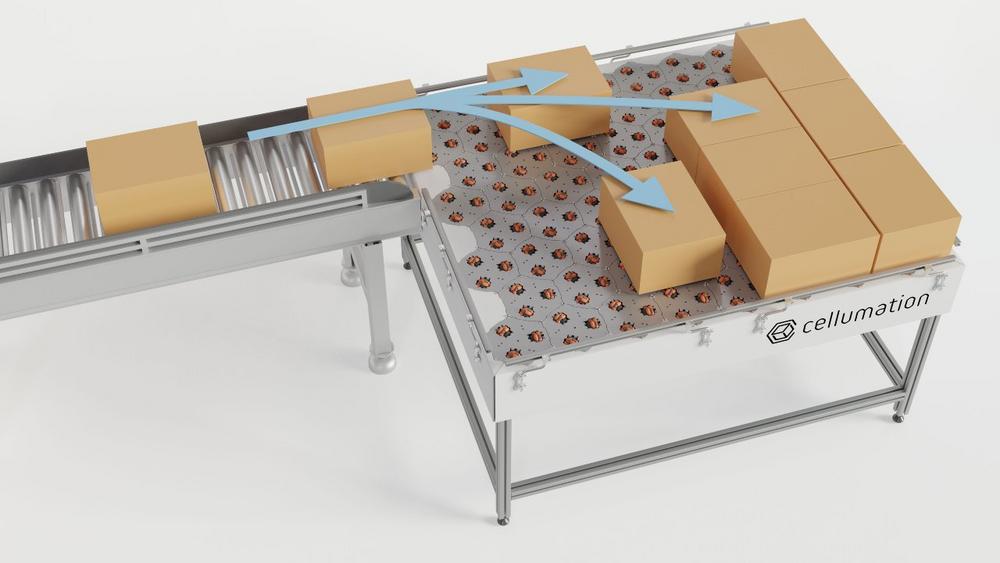 Zellulare Fördertechnik für hochflexible Intralogistiksysteme