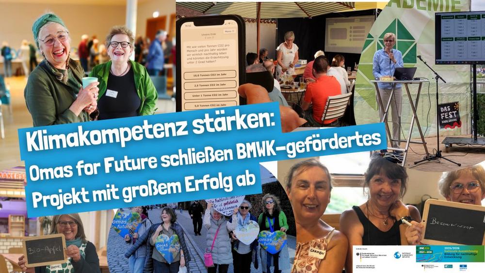 Klimakompetenz stärken: Omas for Future schließen BMWK-gefördertes Projekt mit großem Erfolg ab