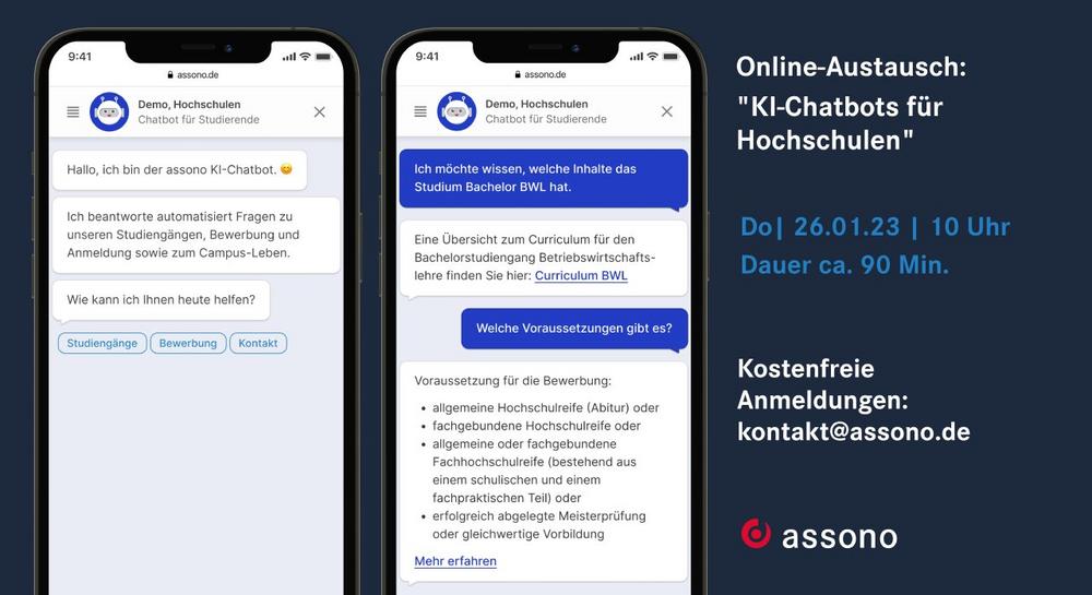 Demo-Termin: Nutzen von KI-Chatbots für Hochschulen (Vortrag | Online)