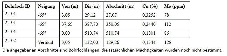 Vanguard Mining Corp. gibt Bohrergebnisse 2025 für Redonda bekannt – Querschnitt bestätigt, dass sich das Kupfer-Molybdän-System mehr als verdoppelt hat