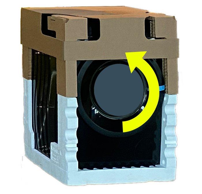 Wabenpappe ersetzt Styropor bei Waschmaschinenverpackung