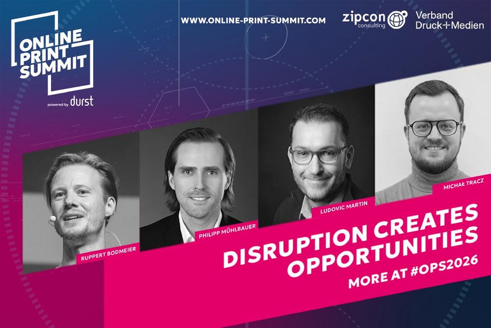 Onlineprint am Wendepunkt: OPS 2026 holt Vordenker zum Thema Disruption auf die Bühne