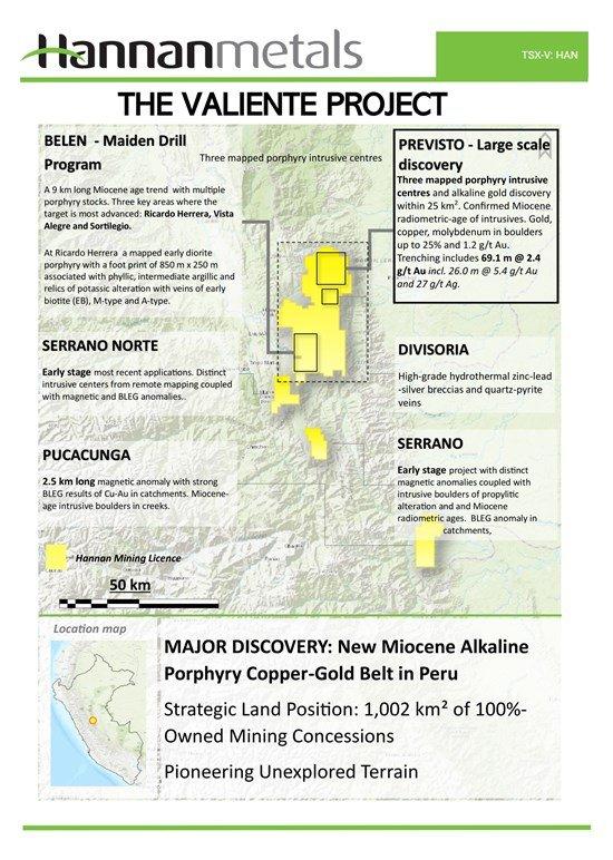Hannan Expands Previsto Gold Prospect Footprint by 2.1 km