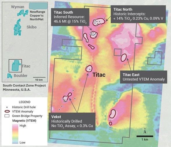 Green Bridge Metals Highlights VTEM Survey Results Identifying New Drill Targets at South Contact Zone, Minnesota