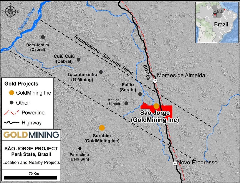 GoldMining Inc. startet Explorationsprogramm 2025, Projekt São Jorge, Brasilien