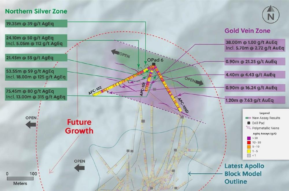 Collective Mining entdeckt ein oberflächennahes oxidiertes Silbersystem im Norden von Apollo über 75,45 Meter mit 80 g/t AgEq einschließlich 13,0 Meter mit 315 g/t AgEq