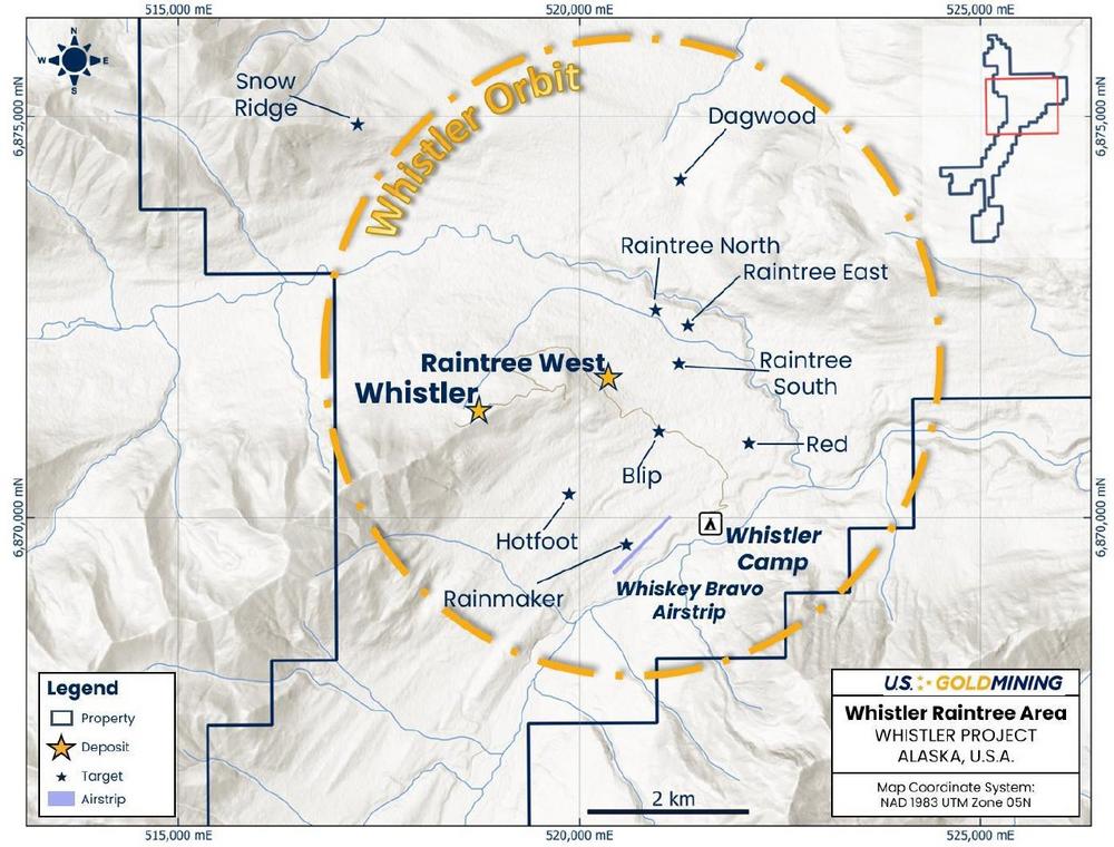 U.S. GoldMining Commences Drilling at the Whistler Gold-Copper Project, Alaska