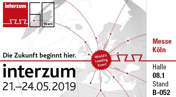 COMM-TEC auf der Interzum 2019 vom 21. – 24. Mai – Halle 08.1, Stand B-052