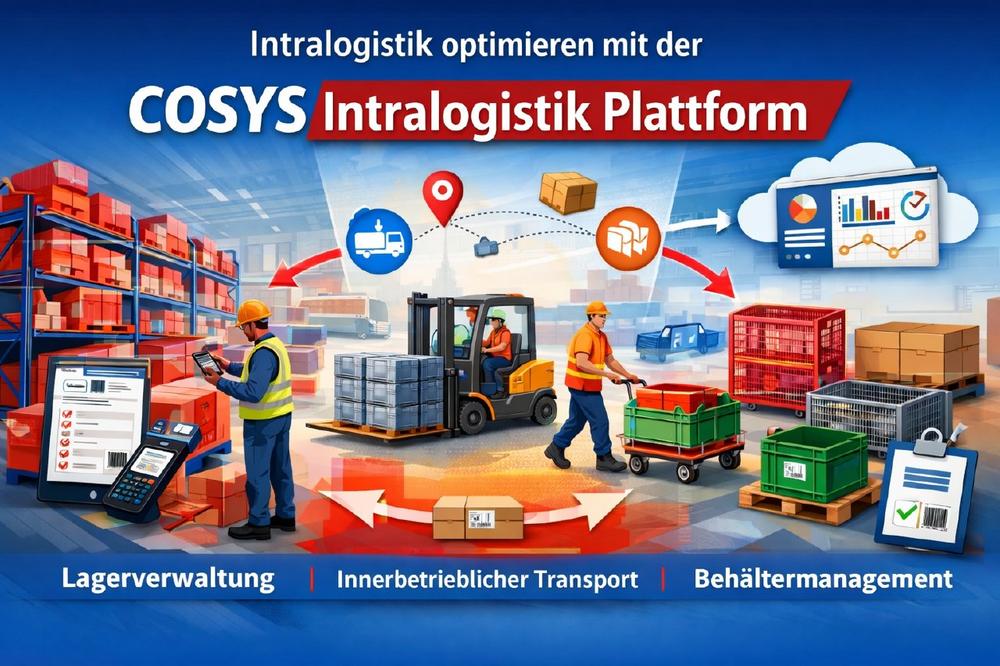 Lager strukturieren und innerbetrieblichen Transport stärken mit der COSYS Intralogistik Plattform