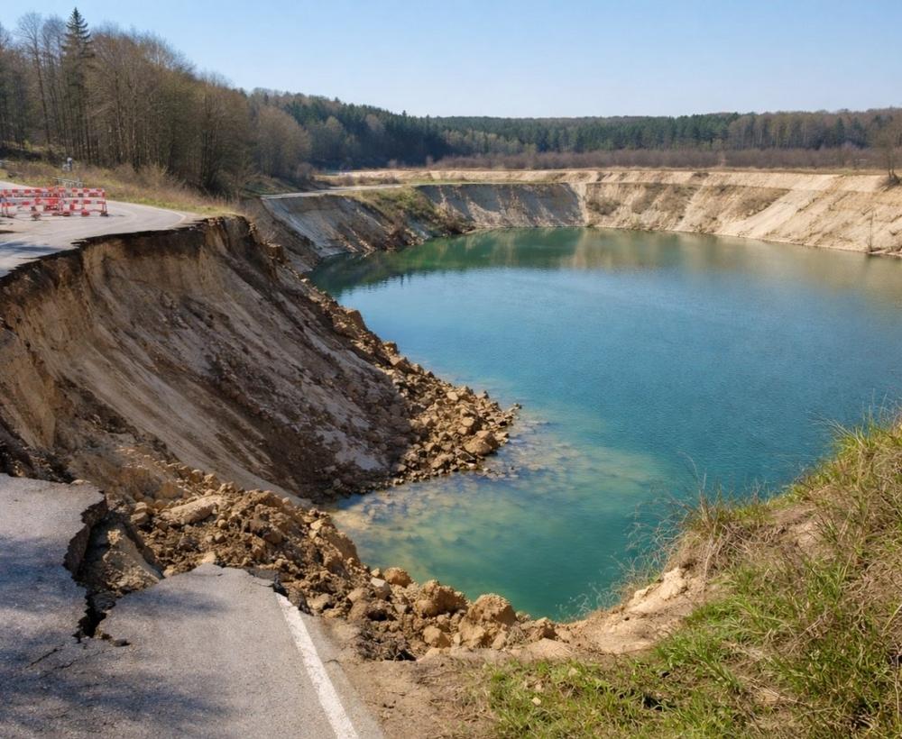 Böschungsbruch an der Bruchstraße bei Coesfeld