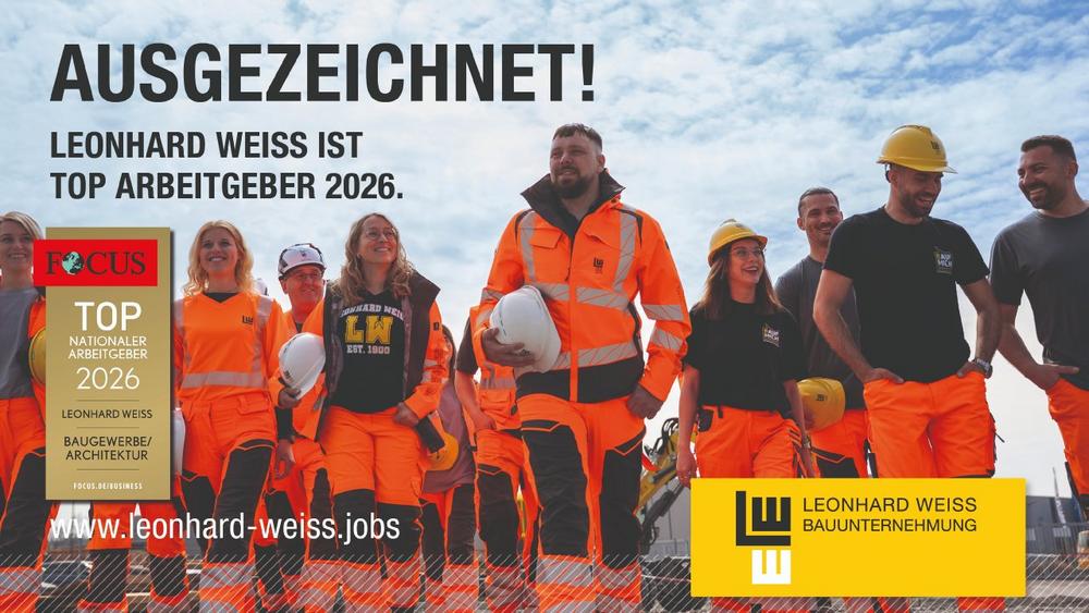 LEONHARD WEISS erneut als TOP-Arbeitgeber ausgezeichnet