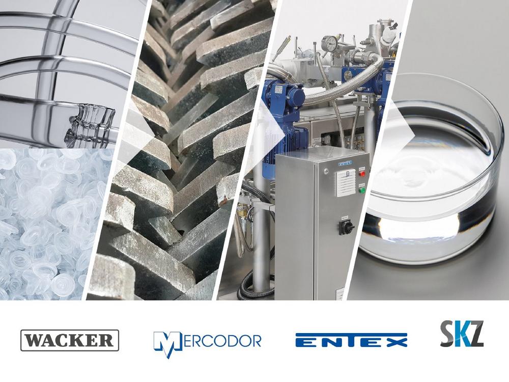 Continuous recycling of silicone elastomers through depolymerization