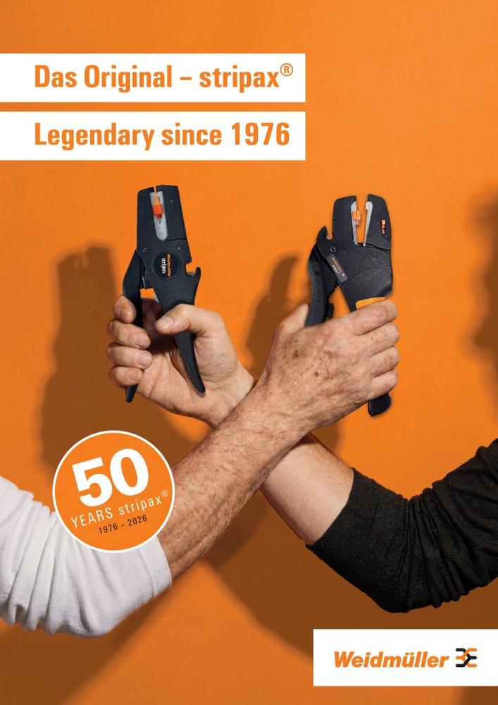 Weidmüller stripax® – Präzises Abisolieren seit 1976. Das Original feiert 50 Jahre. Legendar