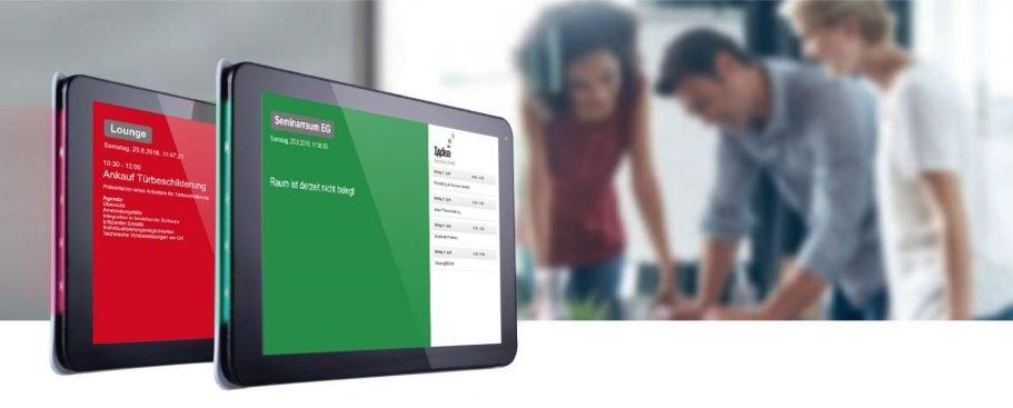 Digitales Türschild für O365, Exchange & Google Kalender von Digital Signage Pionier IAdea Deutschland GmbH