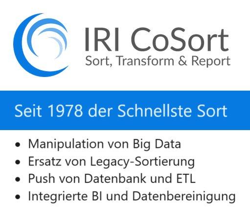 ❌ CoSort seit 1978 ❌ Schnellste Datenverarbeitung für anspruchsvollste Big Data Anforderungen ❗