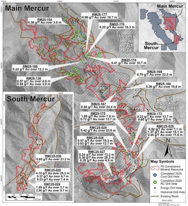 Revival Gold durchteuft bei Bohrungen auf dem Goldprojekt Mercur in Utah 4,2 g/t Gold über 25 Meter