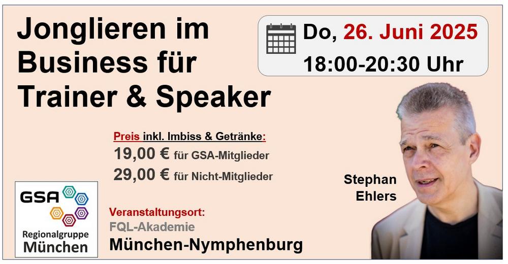 Besonderer Info-Abend für Coaches, Trainer und Redner am 26.06.2025 um 18 Uhr in München