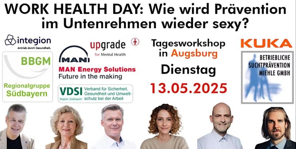 BBGM Südbayern lädt ein zum WORK-HEALTH-DAY | 13. Mai 2025 | KUKA Augsburg