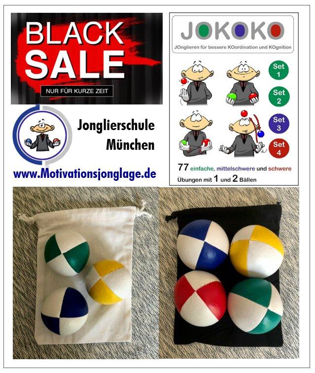3 Bälle oder 4 Bälle jonglieren lernen – jeweils mit Onlinekurs (Video-Tutorials)