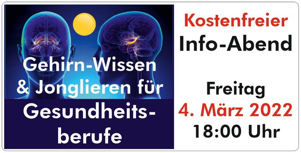 Kostenfreier Online-Info-Abend zu Gehirn-Wissen & Jonglieren für GESUNDHEITSBERUFE am Fr 4.3.22 – 18 Uhr