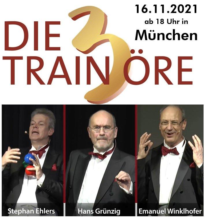 Die 3 Trainöre „live“ erleben am 16. November in München – schnell Tickets sichern