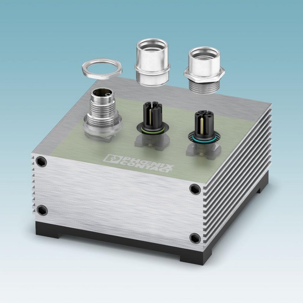 M12-Power-Gerätesteckverbinder mit Push-Pull-Schnellverriegelung