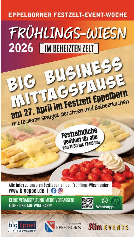 Wahl zum Miss oder Mister Spargel in Eppelborn im Rahmen der Festwiesen 27. April 2026