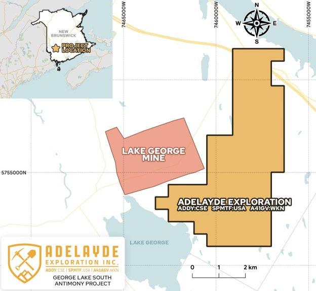 Adelayde Exploration leitet Arbeitsprogramm auf dem Antimon-Wolfram-Projekt George Lake South in New Brunswick ein