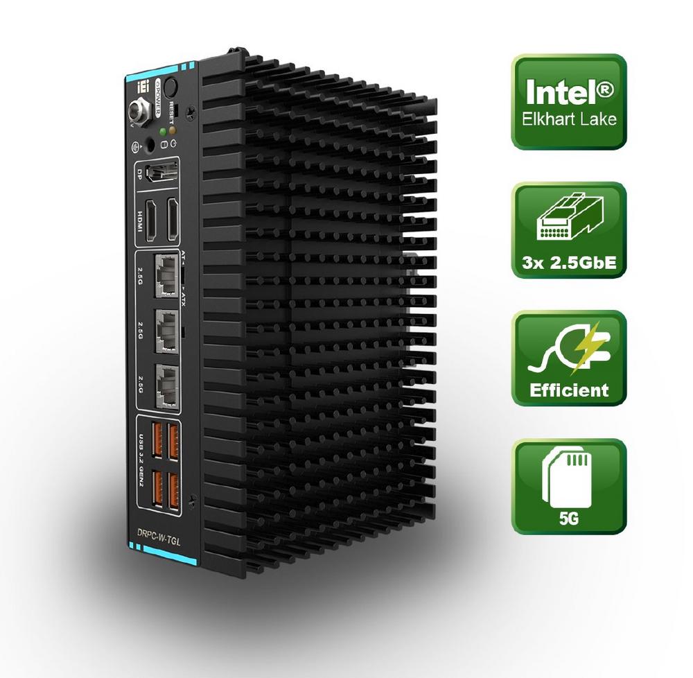 Weight-reduced DIN rail PC with power-saving processors