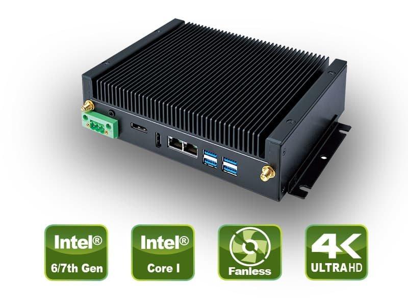 Lüfterloser Embedded PC mit Core-I CPUs