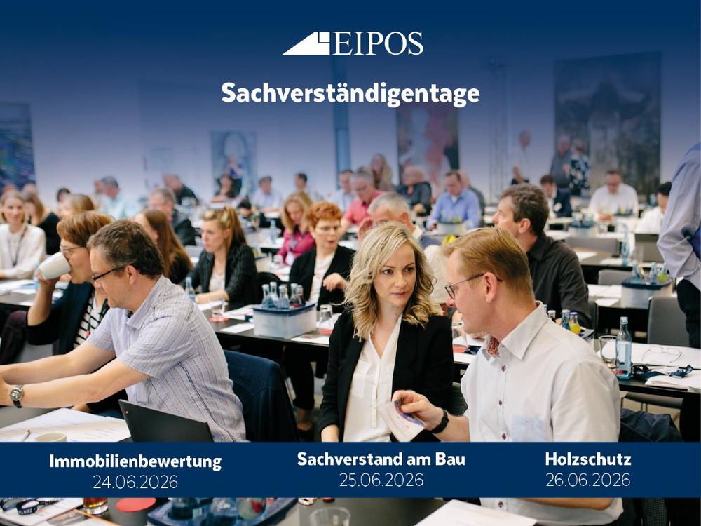 Baukompetenz im Fokus: EIPOS lädt zu den Sachverständigentagen 2026