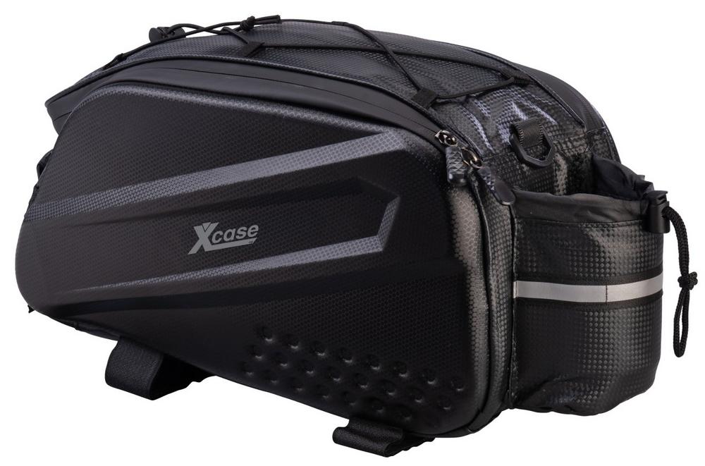 Xcase 2in1-Fahrrad-Gepäckträgertasche, 10 Liter, Trageriemen, wasserfest, PU