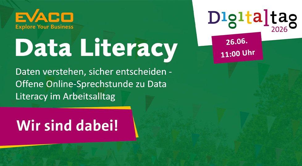 EVACO beim Digitaltag 2026: Duisburger Datenpioniere laden zur kostenlosen Online-Sprechstunde zu Data Literacy ein