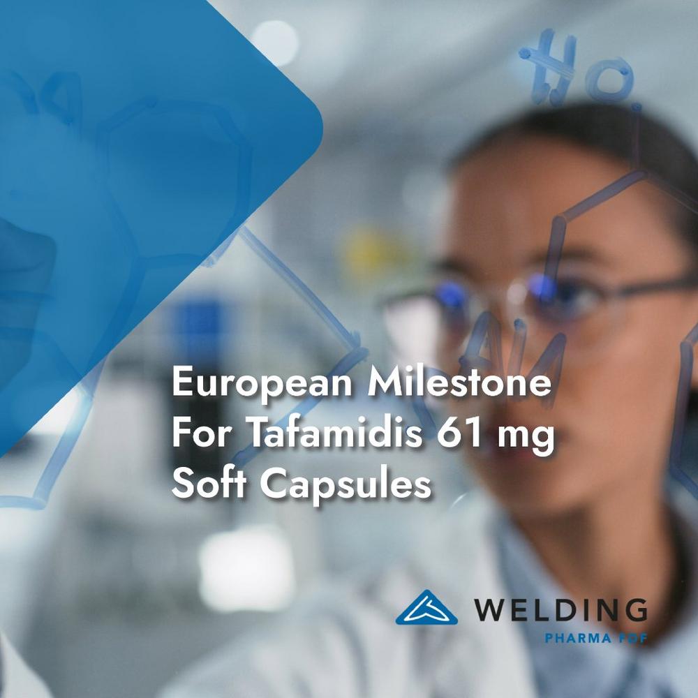 WELDING GmbH & Co. KG, through its business unit PHARMA FDF, announces its first European marketing authorizations for Tafamidis 61 mg soft capsules