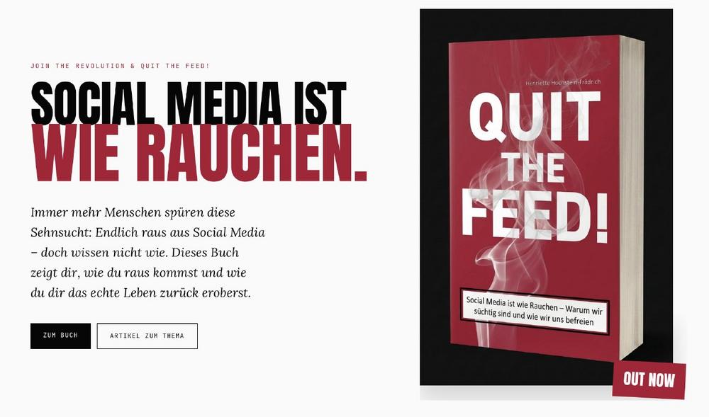 „Social Media ist wie Rauchen“: Quit the Feed! startet Bewegung gegen Social-Media-Sucht und digitale Abhängigkeit